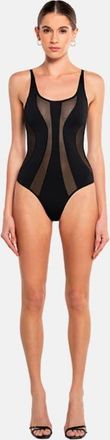 OW Collection Twist Bodysuit in Black at Nordstrom, Size X-Small