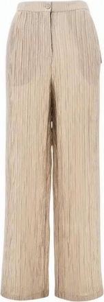 Emporio Armani Lurex Taffeta Textured Wide Leg Pants