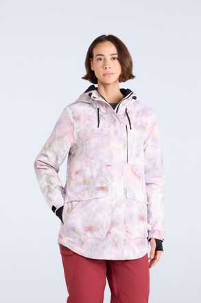 Mountain Warehouse Womens Tignes Womens Printed Ski Jacket Waterproof Breathable Winter Coat Pink