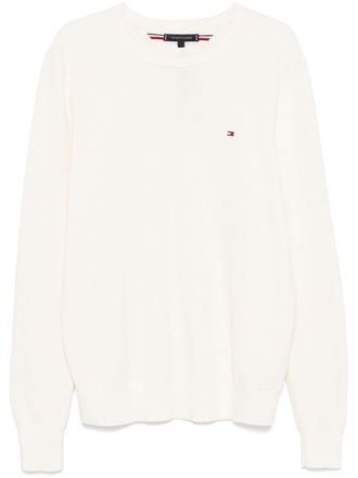 Tommy Hilfiger crew-neck sweater - men - Cotton - L - White