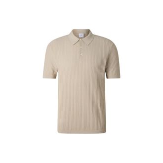 Bogner Tobias knitted polo shirt for men - Sand - XXL