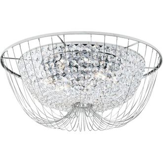 Fan Europe Plafoniera VIENNA in metallo cromato con cristalli