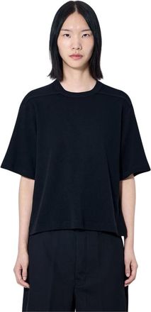 Rick Owens Tops, Dames, Zwart, XS, Katoen, Cropped Brad T-Shirt