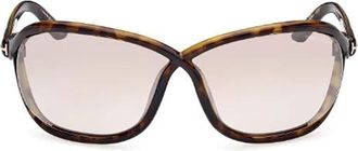Tom Ford Fernanda Zonnebrillen - Dames - Zonnebrillen - Bruin - 68 MM - Accessoires