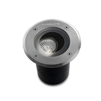Netlighting Gea Light Round Recessed Floor Light IP67 GU10 in Grey