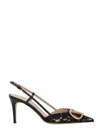 Valentino Garavani Black Lace Pumps