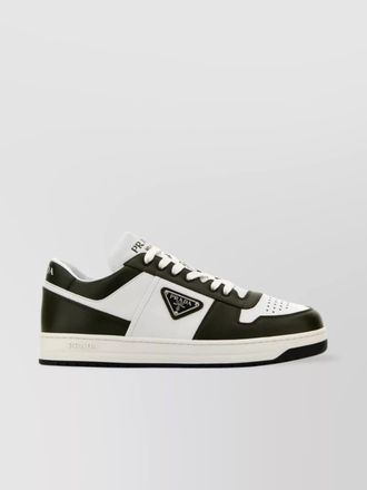 Prada leather two-tone low-top sneakers