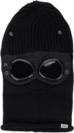 C.P. Company Extrafine Merino Wool Goggle Balaclava - Heren - Hoeden - Zwart - ONE Size - Wol - Accessoires