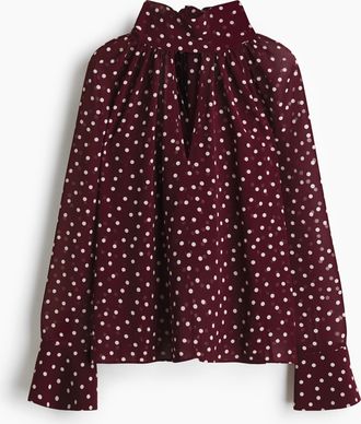 H&M Bluse mit Schalkragen - Red