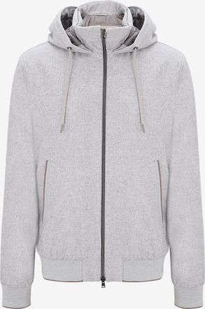Herno Kurzjacke aus Seide und Kaschmir mit Kapuze