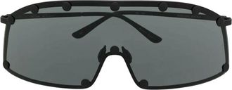 Rick Owens Temple Shield Zonnebril - unisex - Zonnebrillen - Zwart - ONE Size - Accessoires