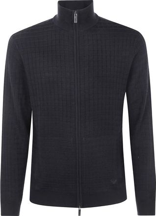 Emporio Armani Stijlvolle Zip Turtle Neck Sweater - Heren - Vesten - Zwart - S - Truien & Vesten