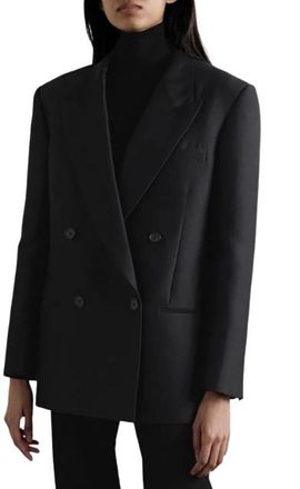 The Row Black Wool/Silk Blend Sandon Blazer Size S