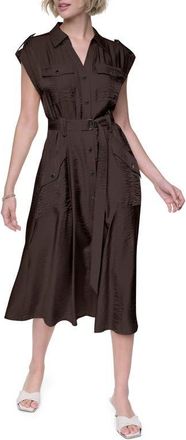 DKNY Belted Shirtdress in Tobacco at Nordstrom, Size X-Small