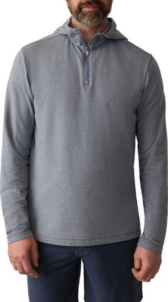 Faherty Movement Quarter Zip Hoodie in Charcoal Stream Stripe at Nordstrom Rack, Size Xx-Large