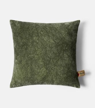 Lyria Clusia cotton and linen velvet cushion