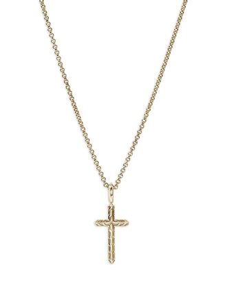 John Hardy Collana con pendente JH Essential Cross in oro giallo 14 carati