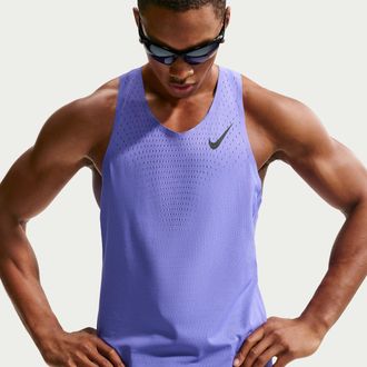 Nike Mens AeroSwift Dri-FIT ADV Running Singlet in Blue | FN4231-570