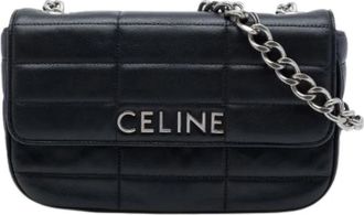Celine Pre-owned Vintage Quilted Shoulder Bag - Dames - Vintage Schoudertas - Zwart - ONE Size - Leer - Vintage