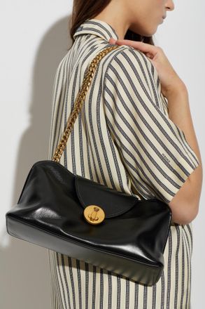 Versace Leather Bag, Womens, Black