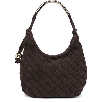 Moda Luxe Woven Leather Shoulder Bag in Chocolate at Nordstrom Rack