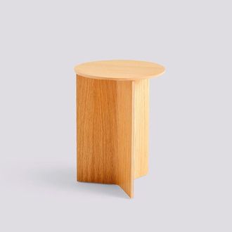 HAY Mesa Auxiliar Slit Redonda de Madera &Oslash;35 x H47