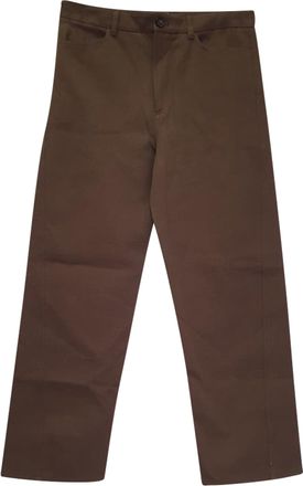 Toteme Straight Leg Pants in Brown Cotton