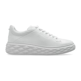 Jimmy Choo London Diamond Maxi M II Platform Trainers - Heren - Sneakers - Wit - 43 1/2 EU - Leer - Schoenen