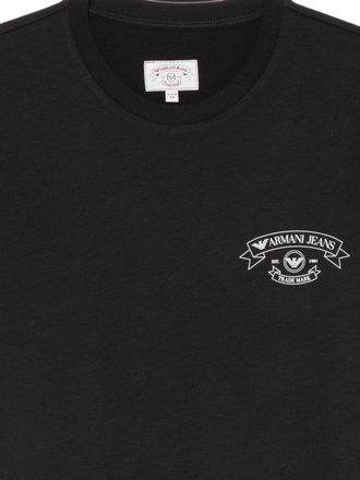 Emporio Armani Logo-Print Cotton T-shirt - Black