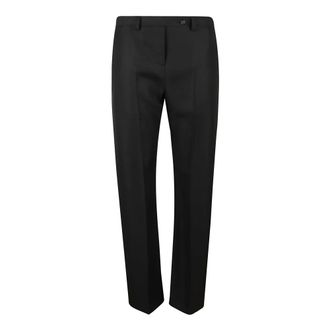 Khaite Hunter Pant - Dames - Broeken - Zwart - Maat: 2XS Wol