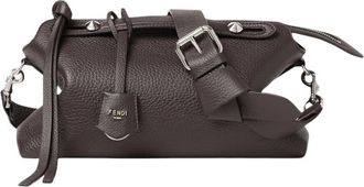 Fendi By The Way Soft Medium Boston Bag - Dames - Schoudertassen - Zwart - ONE Size - Leer - Tassen