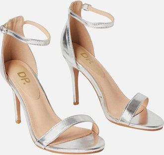 Dorothy Perkins Womens Dorothy Perkins Womens/Ladies Tyla Wide Stiletto Heel Sandals - Silver - Size: 7