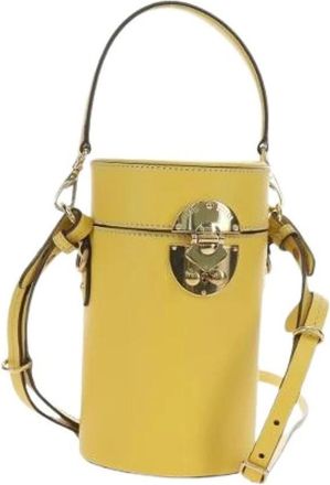 Miu Miu Pre-owned Crossbody Bag - Dames - Vintage Schoudertas - Geel - ONE Size - Leer - Vintage