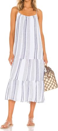 Rails Adora Ruffled Midi Dress In Dresden Stripe