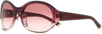 Gucci Red Round Gradient Sunglasses