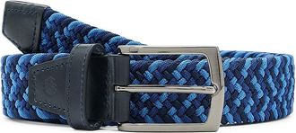 Johnston & Murphy Woven Stretch Knit Belt Mens Belts Navy : 44