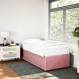 vidaXL vidaXL Bed Frame without Mattress Pink 80x200 cm Velvet