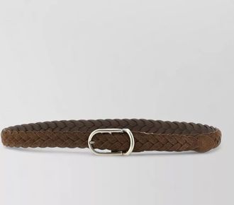 Brunello Cucinelli suede woven belt