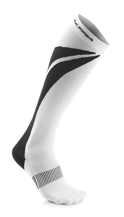Altra Mens Maximum 1.0 Light Anatomical Compression Socks In White/black