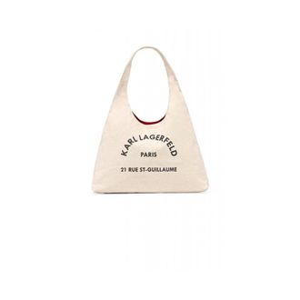 Karl Lagerfeld Tassen, Dames, Beige, ONE Size, Katoen, K/Rsg Hobo