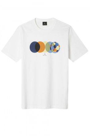 Paul Smith PS REGULAR FIT FOOTBALL T SHIRT Size: L, colour: WHITE