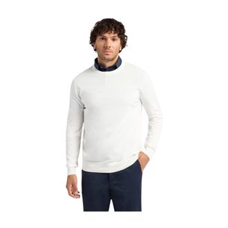 Brooks Brothers Katoenen Trui - Heren - Ronde hals truien - Wit - S - Katoen - Truien & Vesten