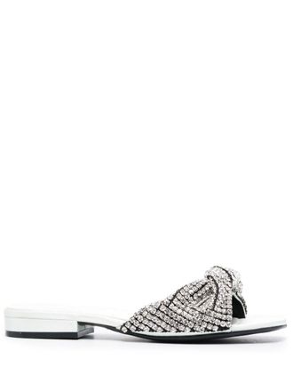 Sergio Rossi Evangelie crystal-embellished sandals - Silver