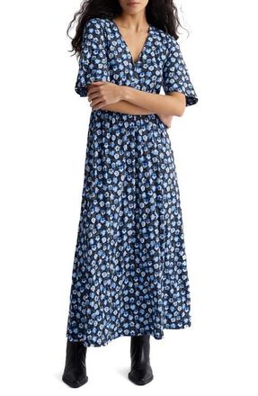 Seasalt Cornwall Chateaux Floral Maxi Dress in Pressed Pansies Sail at Nordstrom, Size 16