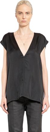 Rick Owens Porterville Dylan Tee in Washed Charmeuse