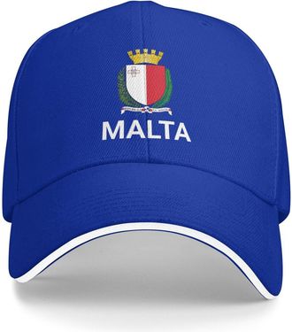 Generic Support Malta Hat Maltese Cap for Men Women I Stand with Malta Emblem Coat of Arms Baseball Cap Blue