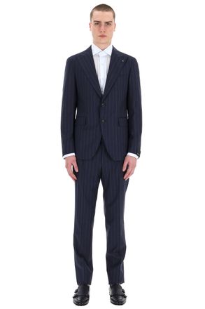 Tagliatore Pinstripe Wool Comfort Dress Line Vesuvio