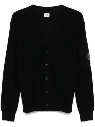 C.P. Company button-fastening cardigan - men - Virgin Wool/Polyester - M - Black