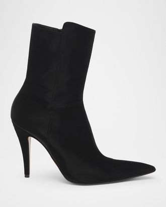 Alexander McQueen Birdee Jersey Coated Stiletto Booties
