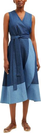 Draper James Lorelai Two Tone Sleeveless Wrap Dress